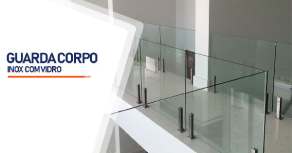 Guarda Corpo de Inox com Vidro  Vila Velha